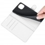 עבור Apple iPhone 13 mini כיסוי ארנק / ספר עשוי מעור בצבע לבן עם חריצים לכרטיסי אשראי