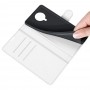 עבור Nokia G20 כיסוי ארנק / ספר עשוי מעור בצבע לבן עם חריצים לכרטיסי אשראי