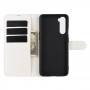 עבור OnePlus Nord כיסוי ארנק / ספר עשוי מעור בצבע לבן עם חריצים לכרטיסי אשראי