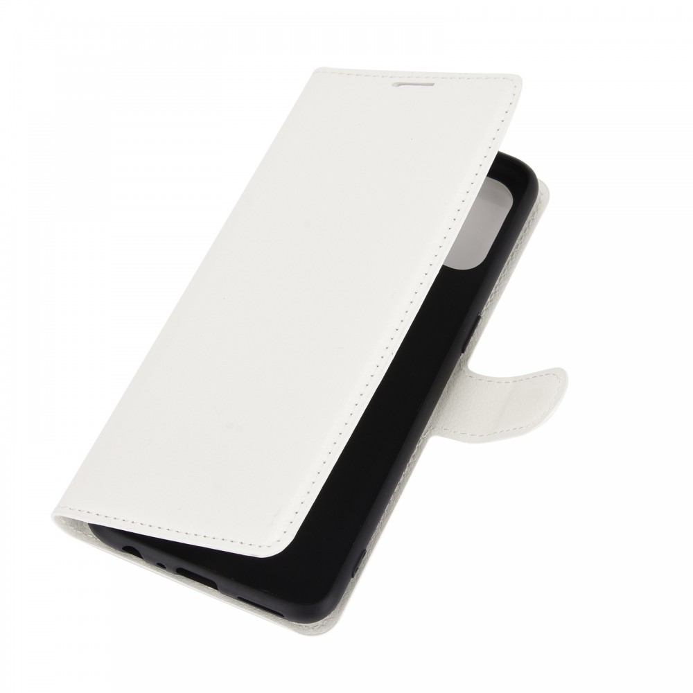 עבור OnePlus Nord N10 5G כיסוי ארנק / ספר עשוי מעור בצבע לבן עם חריצים לכרטיסי אשראי