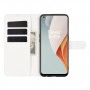 עבור OnePlus Nord N100 כיסוי ארנק / ספר עשוי מעור בצבע לבן עם חריצים לכרטיסי אשראי