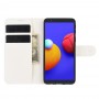 עבור Samsung Galaxy A01 Core כיסוי ארנק / ספר עשוי מעור בצבע לבן עם חריצים לכרטיסי אשראי