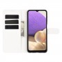 עבור Samsung Galaxy A32 5G כיסוי ארנק / ספר עשוי מעור בצבע לבן עם חריצים לכרטיסי אשראי
