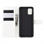 עבור Samsung Galaxy A51 כיסוי ארנק / ספר עשוי מעור בצבע לבן עם חריצים לכרטיסי אשראי