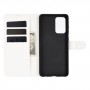 עבור Samsung Galaxy A52 כיסוי ארנק / ספר עשוי מעור בצבע לבן עם חריצים לכרטיסי אשראי