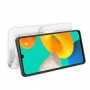 עבור Samsung Galaxy M32 כיסוי ארנק / ספר עשוי מעור בצבע לבן עם חריצים לכרטיסי אשראי