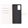 עבור Samsung Galaxy Note20 כיסוי ארנק / ספר עשוי מעור בצבע לבן עם חריצים לכרטיסי אשראי