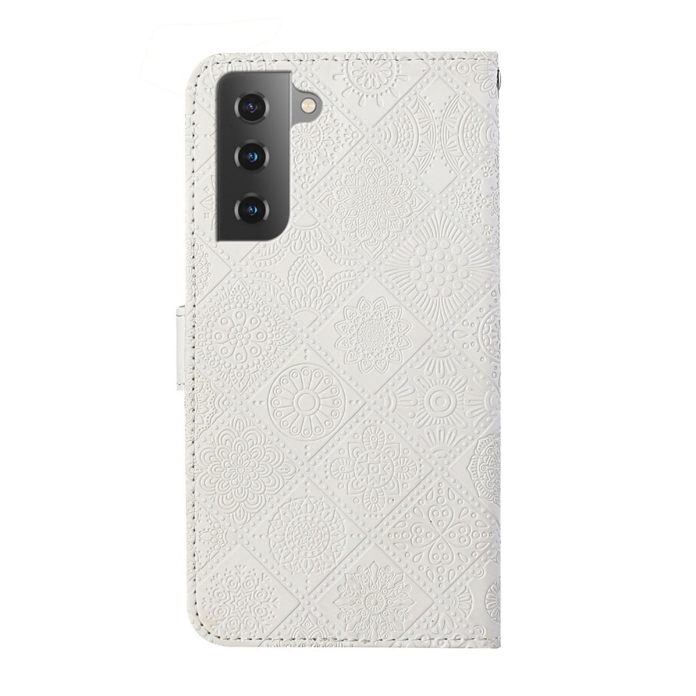 עבור Samsung Galaxy S23 כיסוי ארנק / ספר עשוי מעור בצבע לבן עם חריצים לכרטיסי אשראי