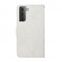 עבור Samsung Galaxy S23 כיסוי ארנק / ספר עשוי מעור בצבע לבן עם חריצים לכרטיסי אשראי
