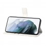 עבור Samsung Galaxy S23 כיסוי ארנק / ספר עשוי מעור בצבע לבן עם חריצים לכרטיסי אשראי