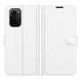 עבור Xiaomi Poco F3 כיסוי ארנק / ספר עשוי מעור בצבע לבן עם חריצים לכרטיסי אשראי