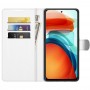 עבור Xiaomi Poco X3 GT כיסוי ארנק / ספר עשוי מעור בצבע לבן עם חריצים לכרטיסי אשראי