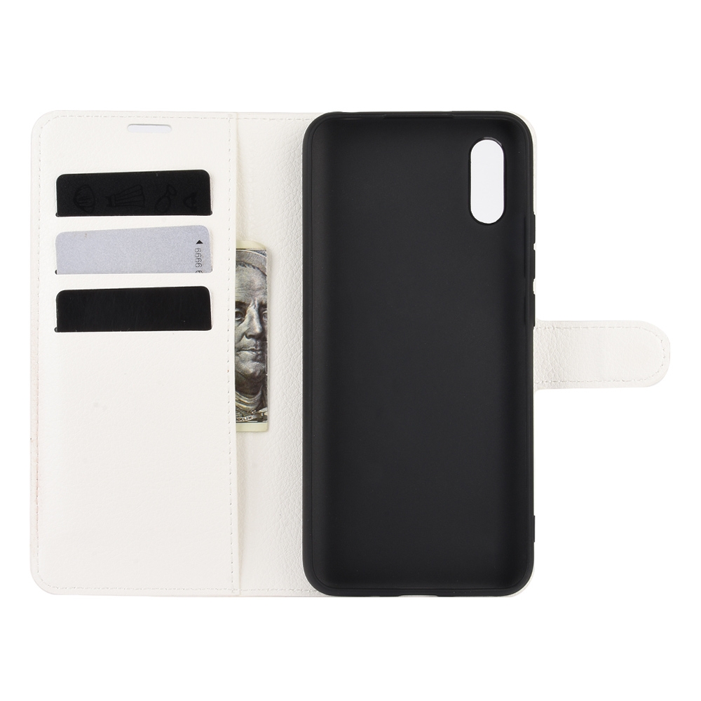 עבור Xiaomi Redmi 9A כיסוי ארנק / ספר עשוי מעור בצבע לבן עם חריצים לכרטיסי אשראי