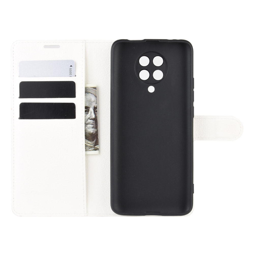 עבור Xiaomi Redmi K30 Pro כיסוי ארנק / ספר עשוי מעור בצבע לבן עם חריצים לכרטיסי אשראי