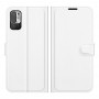עבור Xiaomi Redmi Note 10 5G כיסוי ארנק / ספר עשוי מעור בצבע לבן עם חריצים לכרטיסי אשראי