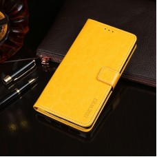 עבור LG G7 ThinQ כיסוי ארנק / ספר עשוי מעור בצבע צהוב עם חריצים לכרטיסי אשראי