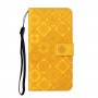 עבור Samsung Galaxy S23 כיסוי ארנק / ספר עשוי מעור בצבע צהוב עם חריצים לכרטיסי אשראי