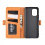 עבור Xiaomi Mi 10 Lite 5G כיסוי ארנק / ספר עשוי מעור בצבע צהוב עם חריצים לכרטיסי אשראי