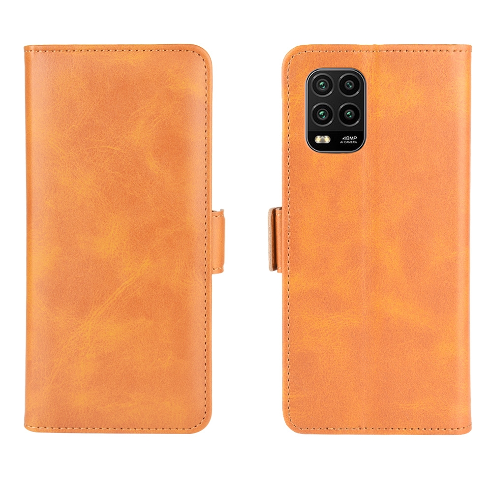 עבור Xiaomi Mi 10 Lite 5G כיסוי ארנק / ספר עשוי מעור בצבע צהוב עם חריצים לכרטיסי אשראי