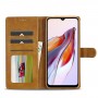 עבור Xiaomi Redmi 12C כיסוי ארנק / ספר עשוי מעור בצבע צהוב עם חריצים לכרטיסי אשראי