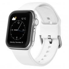 רצועה לשעון - Apple Watch SE (2022) 40mm עשוי מ - סיליקון בצבע - לבן