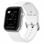רצועה לשעון - Apple Watch SE (2022) 40mm עשוי מ - סיליקון בצבע - לבן