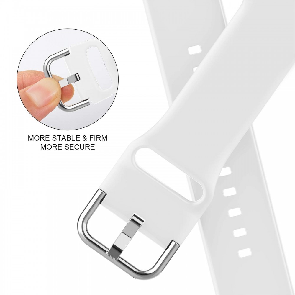 רצועה לשעון - Apple Watch SE (2022) 40mm עשוי מ - סיליקון בצבע - לבן