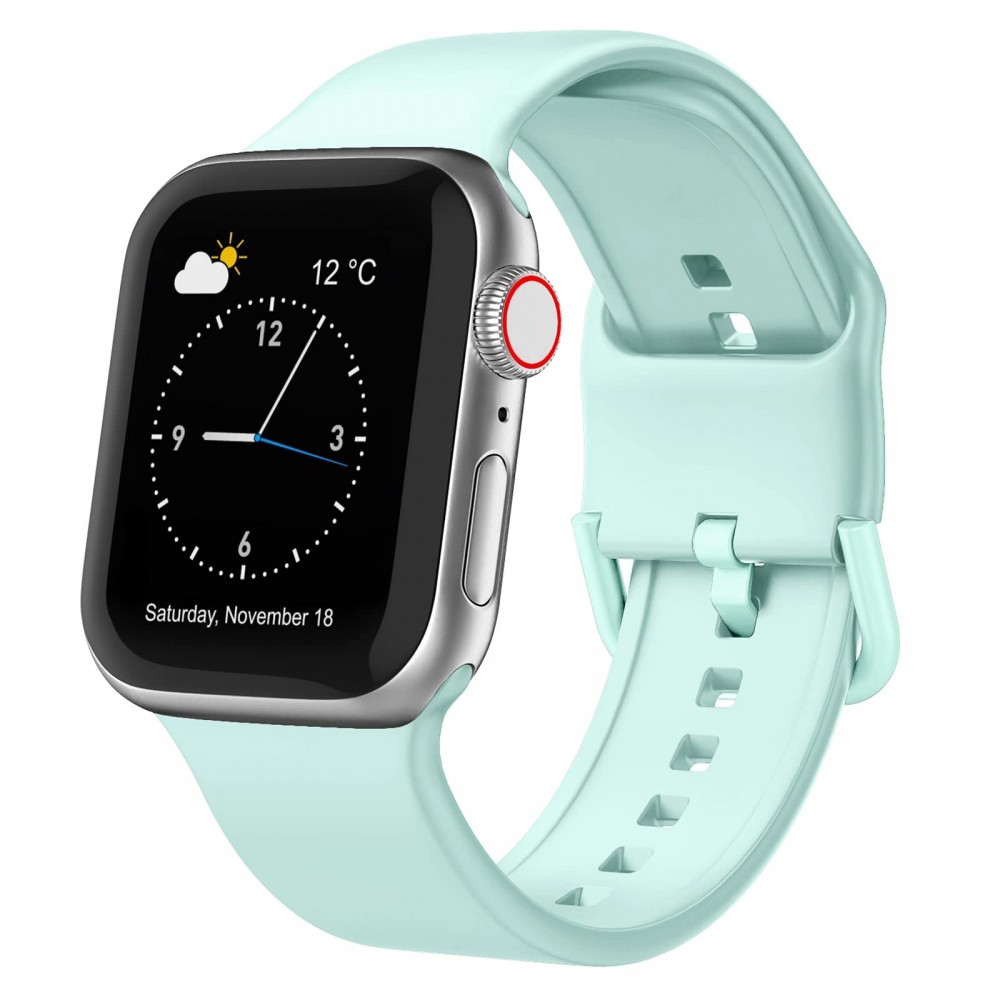 רצועה לשעון - Apple Watch SE (2022) 40mm עשוי מ - סיליקון בצבע - ירוק מנטה