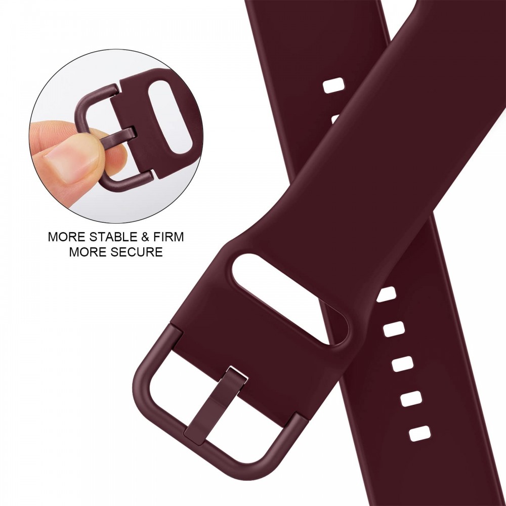 רצועה לשעון - Apple Watch SE (2022) 40mm עשוי מ - סיליקון בצבע - יין אדום