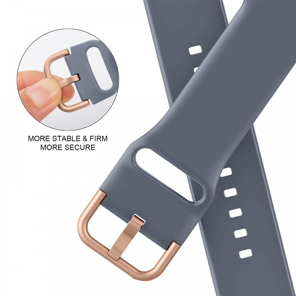 רצועה לשעון - Apple Watch SE (2022) 40mm עשוי מ - סיליקון בצבע - כחול אפור