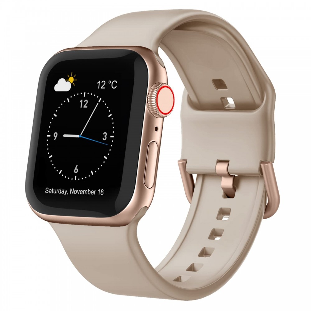רצועה לשעון - Apple Watch SE (2022) 40mm עשוי מ - סיליקון בצבע - תה עם חלב