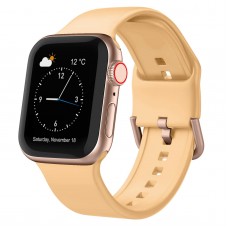רצועה לשעון - Apple Watch SE (2022) 40mm עשוי מ - סיליקון בצבע - כתום בהיר