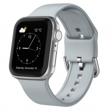 רצועה לשעון - Apple Watch SE (2022) 40mm עשוי מ - סיליקון בצבע - אפור בהיר