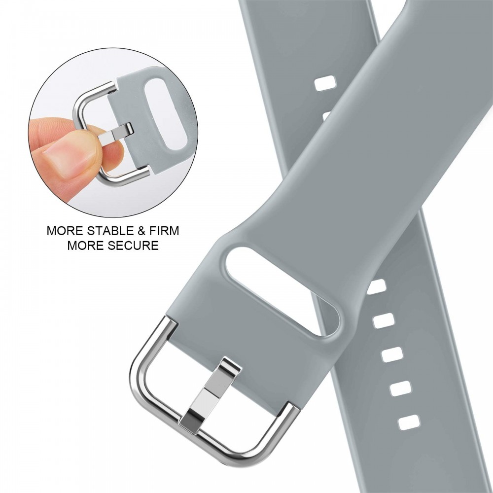 רצועה לשעון - Apple Watch SE (2022) 40mm עשוי מ - סיליקון בצבע - אפור בהיר