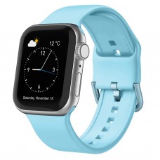 רצועה לשעון - Apple Watch SE (2022) 40mm עשוי מ - סיליקון בצבע - כחול בהיר