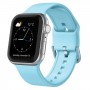 רצועה לשעון - Apple Watch SE (2022) 40mm עשוי מ - סיליקון בצבע - כחול בהיר