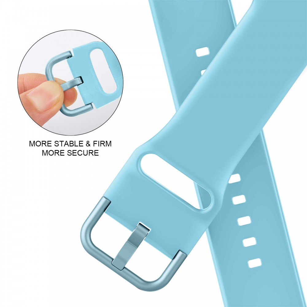 רצועה לשעון - Apple Watch SE (2022) 40mm עשוי מ - סיליקון בצבע - כחול בהיר