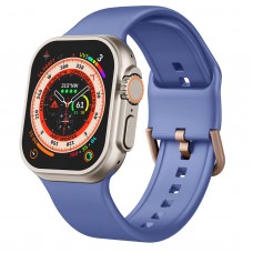 רצועה לשעון - Apple Watch SE (2022) 40mm עשוי מ - סיליקון בצבע - ציאן בלו