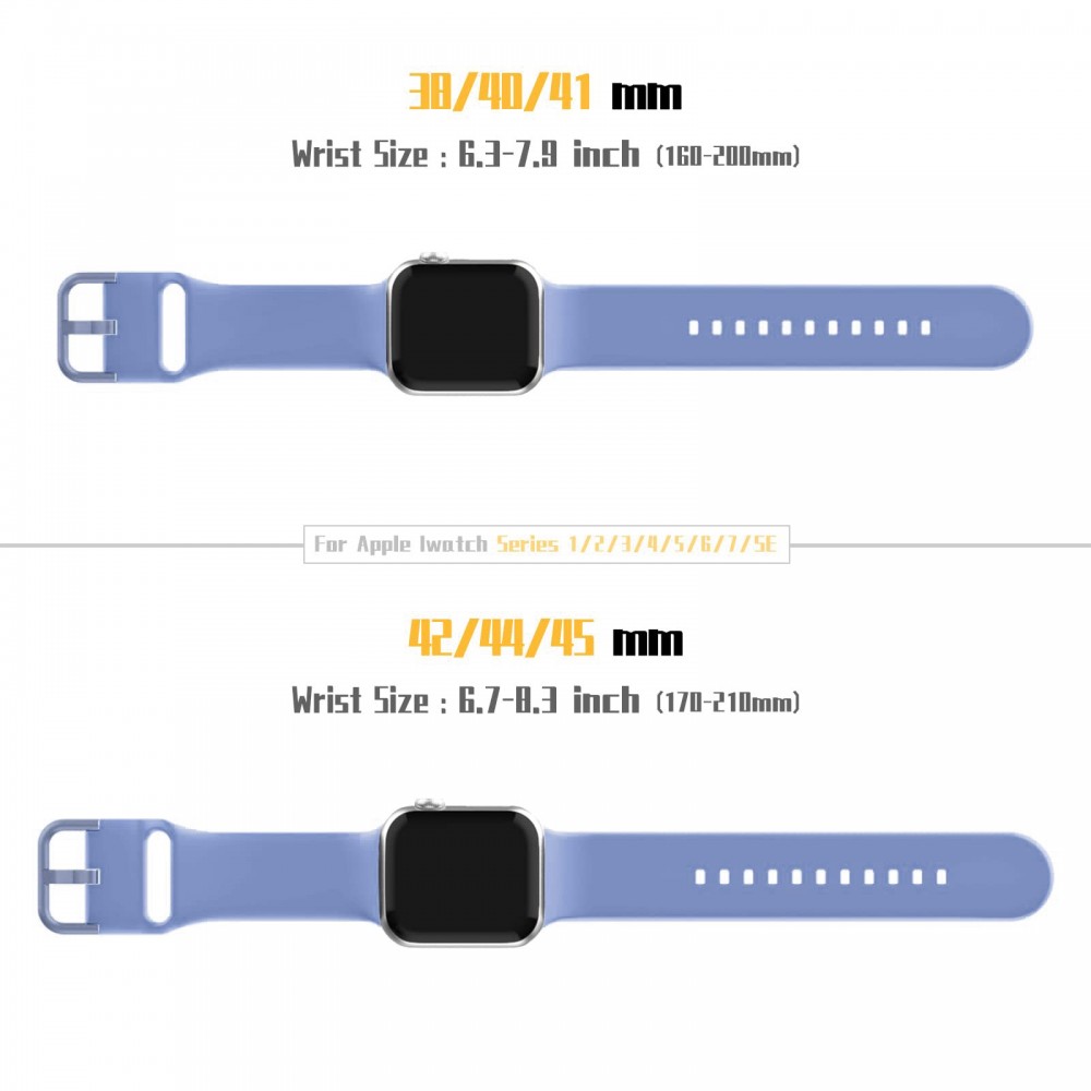 רצועה לשעון - Apple Watch SE (2022) 40mm עשוי מ - סיליקון בצבע - ציאן בלו