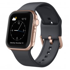 רצועה לשעון - Apple Watch SE (2022) 40mm עשוי מ - סיליקון בצבע - אפור כהה