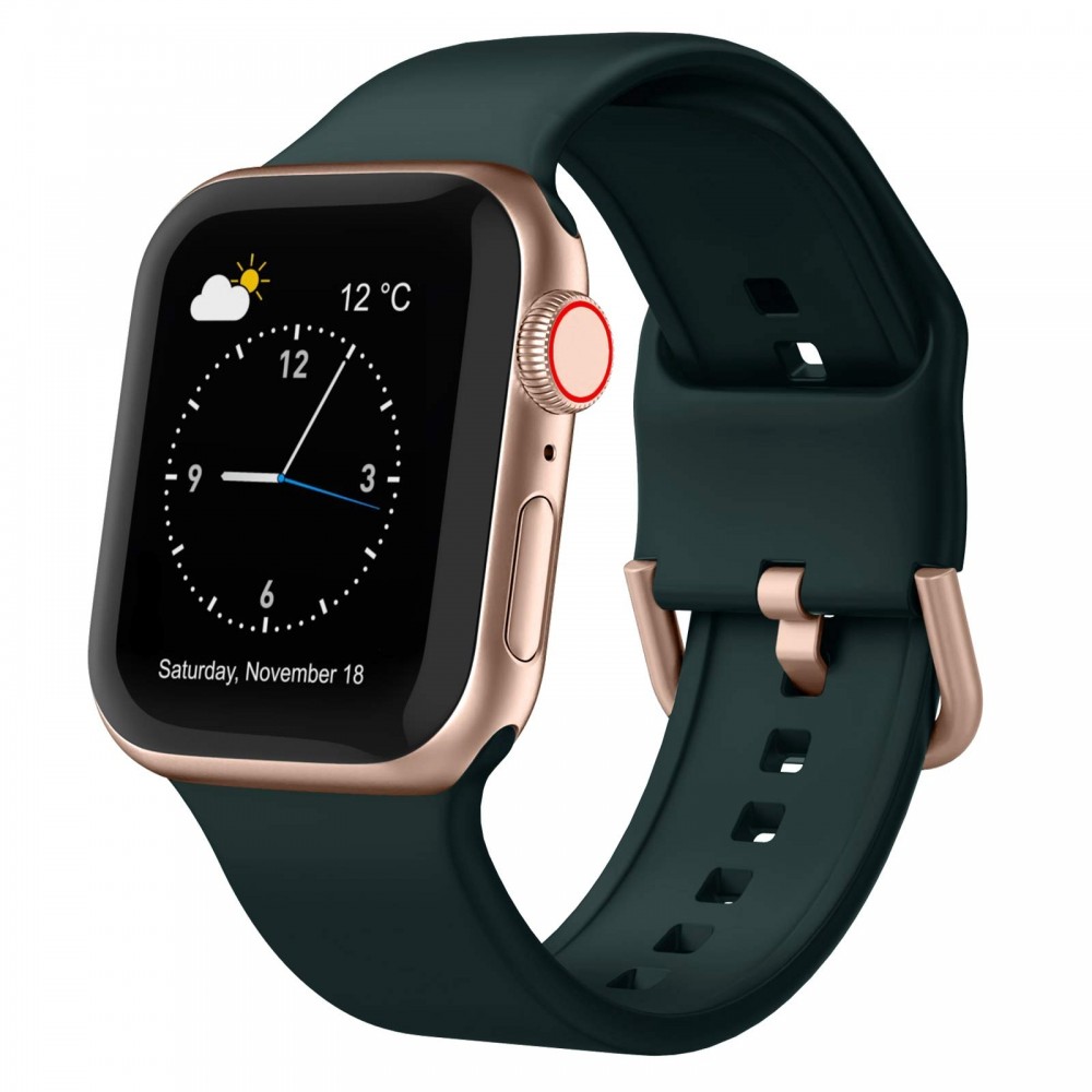 רצועה לשעון - Apple Watch SE (2022) 40mm עשוי מ - סיליקון בצבע - ירוק כהה