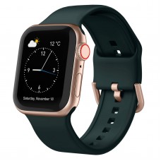 רצועה לשעון - Apple Watch SE (2022) 40mm עשוי מ - סיליקון בצבע - ירוק כהה
