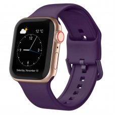 רצועה לשעון - Apple Watch SE (2022) 40mm עשוי מ - סיליקון בצבע - סגול כהה