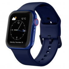רצועה לשעון - Apple Watch SE (2022) 40mm עשוי מ - סיליקון בצבע - כחול חצות