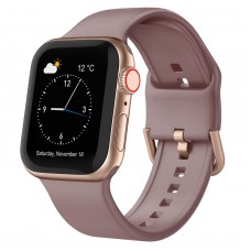 רצועה לשעון - Apple Watch SE (2022) 40mm עשוי מ - סיליקון בצבע - סגול מעושן