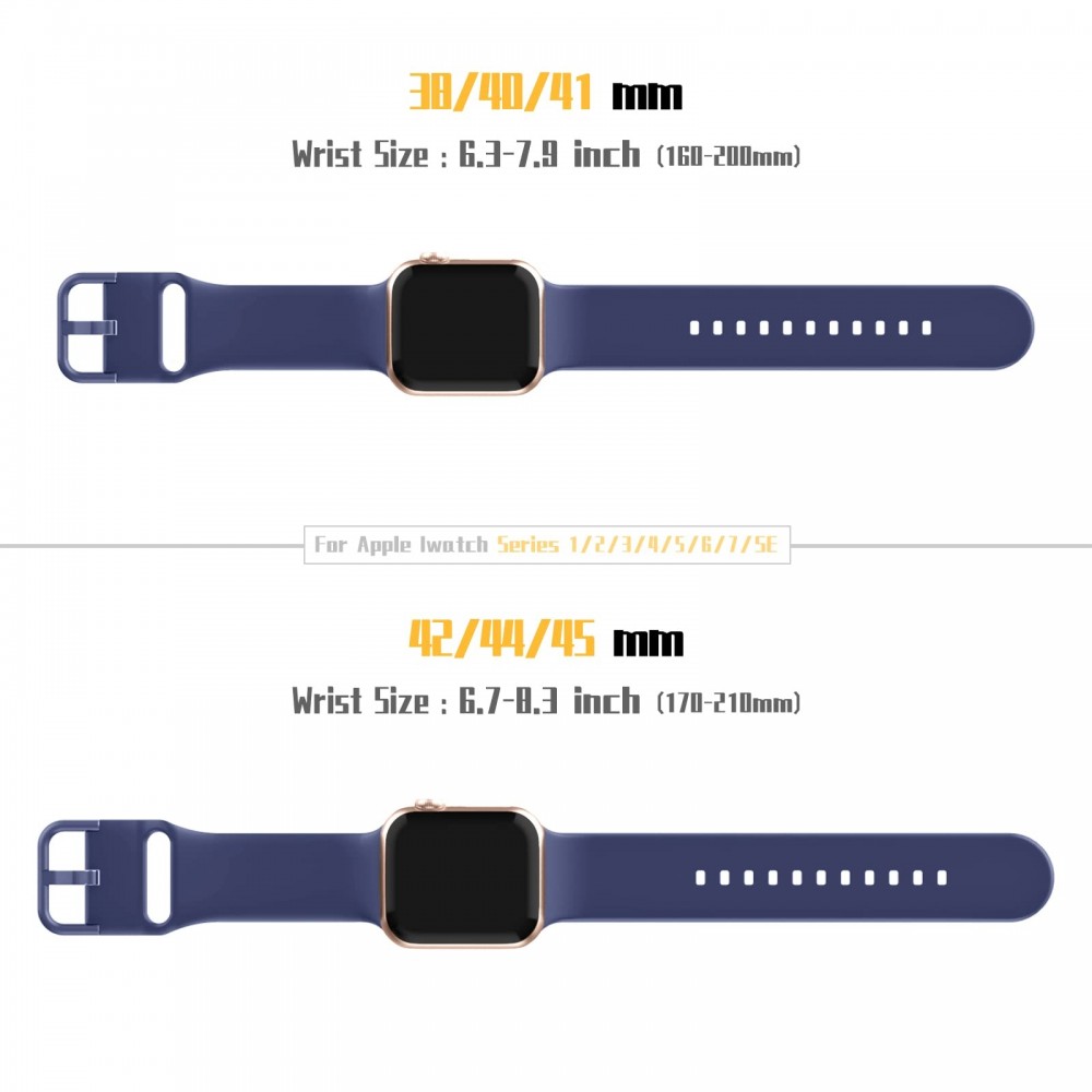 רצועה לשעון - Apple Watch SE (2022) 40mm עשוי מ - סיליקון בצבע - אפור סגול