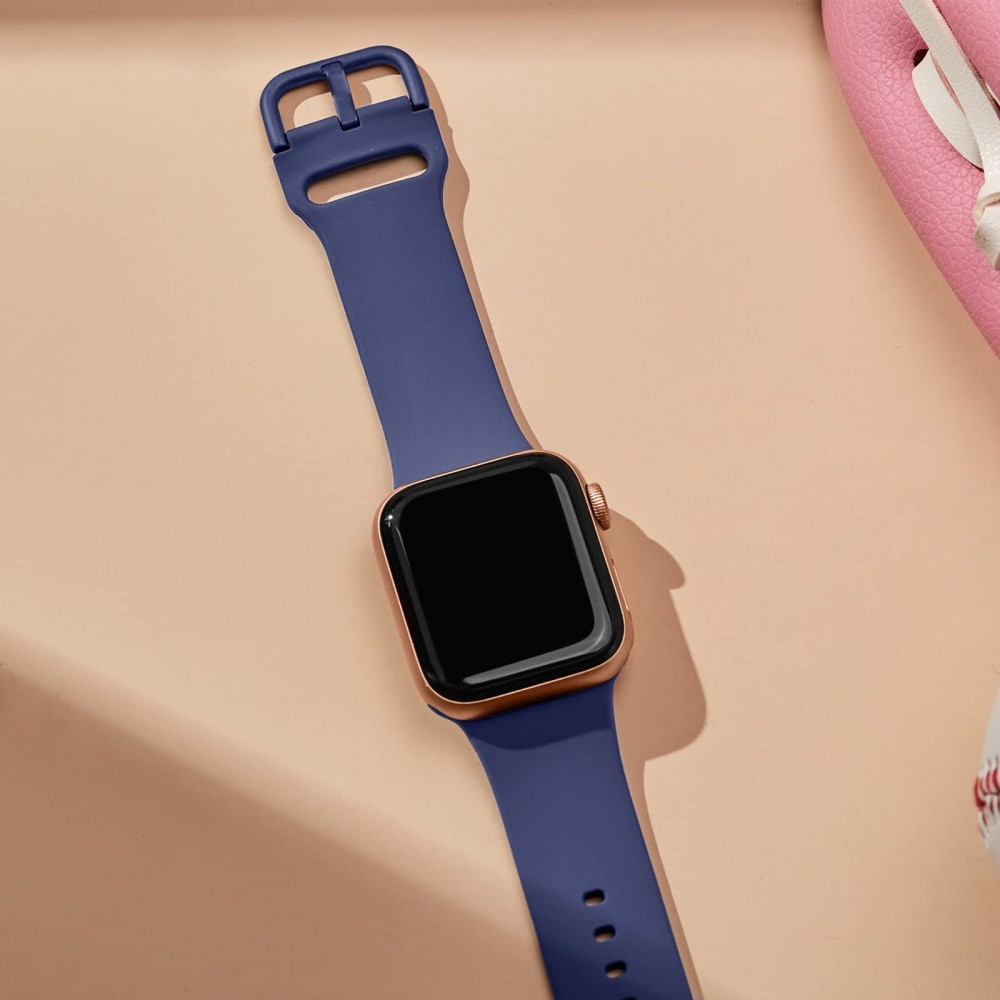 רצועה לשעון - Apple Watch SE (2022) 40mm עשוי מ - סיליקון בצבע - אפור סגול