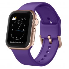 רצועה לשעון - Apple Watch SE (2022) 40mm עשוי מ - סיליקון בצבע - סגול