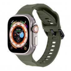 רצועה לשעון - Apple Watch SE (2022) 44mm עשוי מ - סיליקון בצבע - ירוק כהה