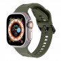 רצועה לשעון - Apple Watch SE (2022) 44mm עשוי מ - סיליקון בצבע - ירוק כהה